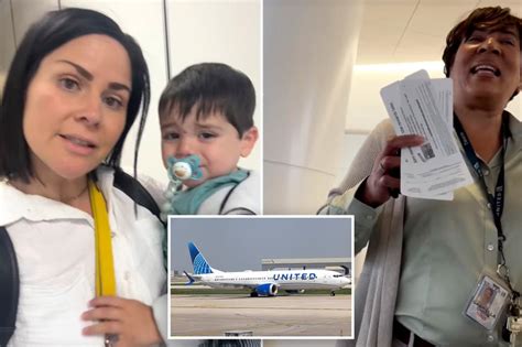 mom and son henti|Texas mom claims she was kicked off United plane for .